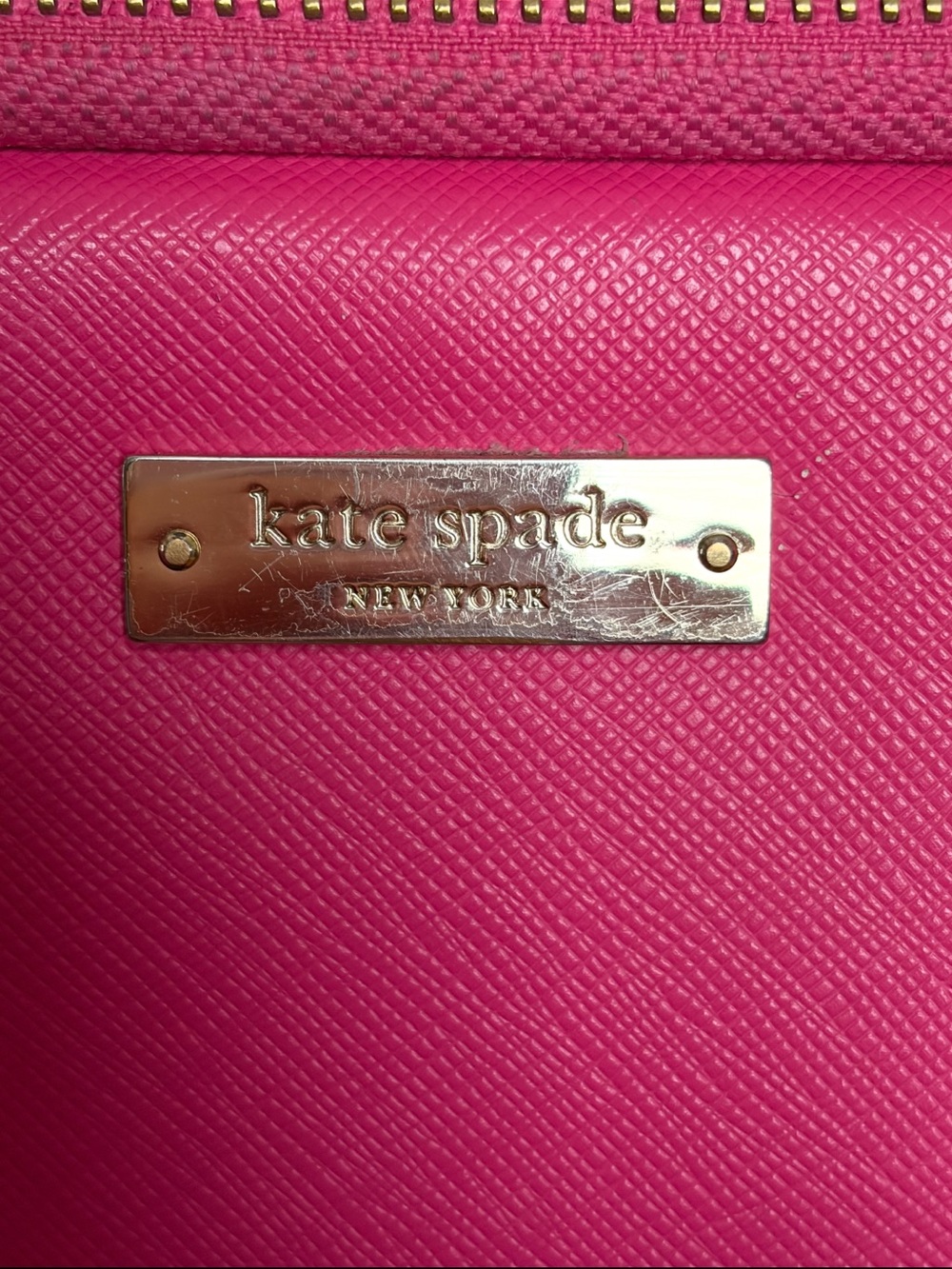 Kate Spade New York Hot Pink Saffiano laptop sleeve